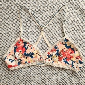 Urban Outfitters cotton floral bralette Small Out From Under NWOT